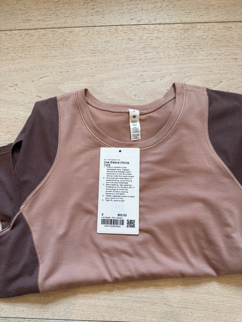 Lululemon Cap Sleeve Hiking Tank in Pink Clay Size 8 - Picture 10 of 11